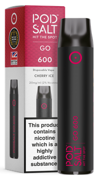 POD SALT GO600 Disposable Pod Device 460mAh (Cherry Ice 2% Nicotine)