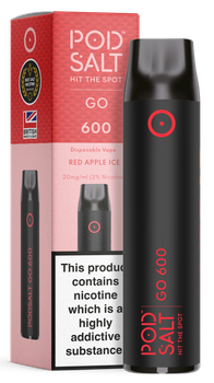 POD SALT GO600 Disposable Pod Device 460mAh (Red Apple 2% Nikotyny)